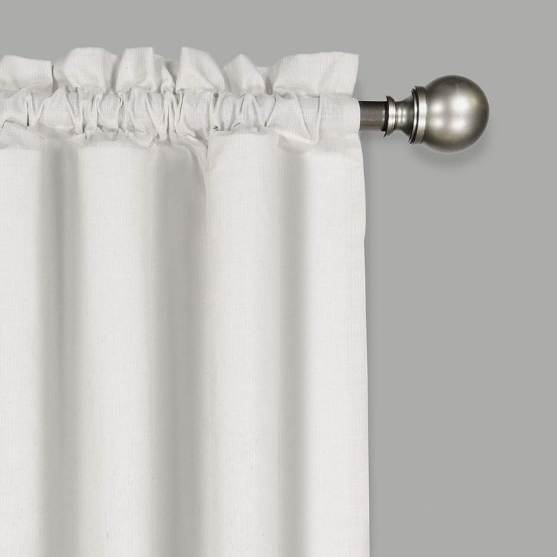VUE Kingsbury Short Valance Small Window Curtains Bathroom, Living Room and Kitchens, 52" x 14", White - Image 2